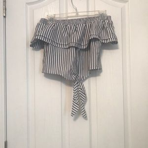 Crop striped shirt